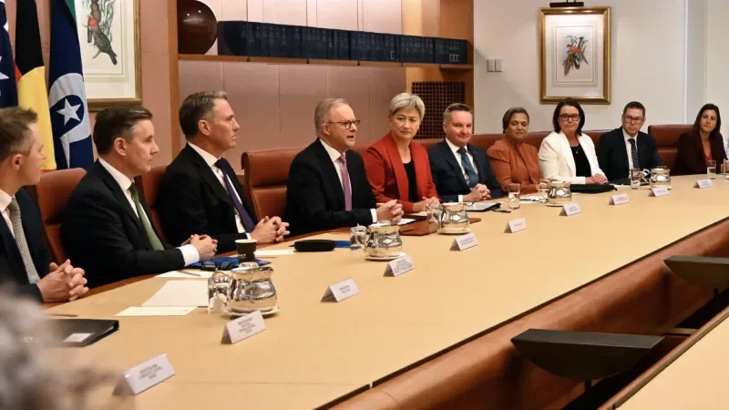 Government cabinet discussing policies that support global trade, international cooperation and economic integration