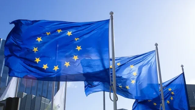 Professionals collaborating at a European digital policy event focused on innovation, technology and data governance